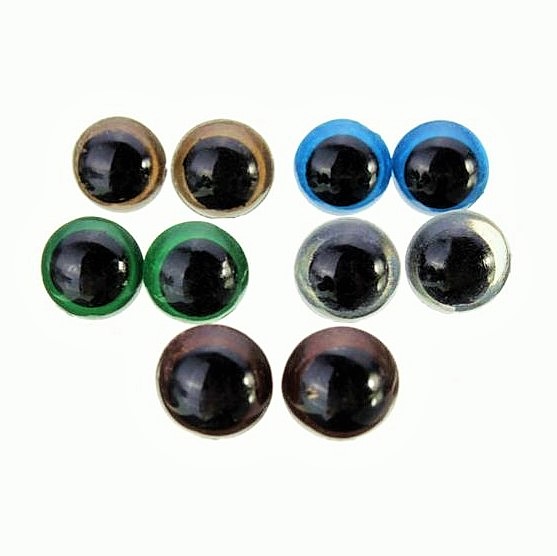 Turvasilmad 10 mm 1 paar erin.värvid