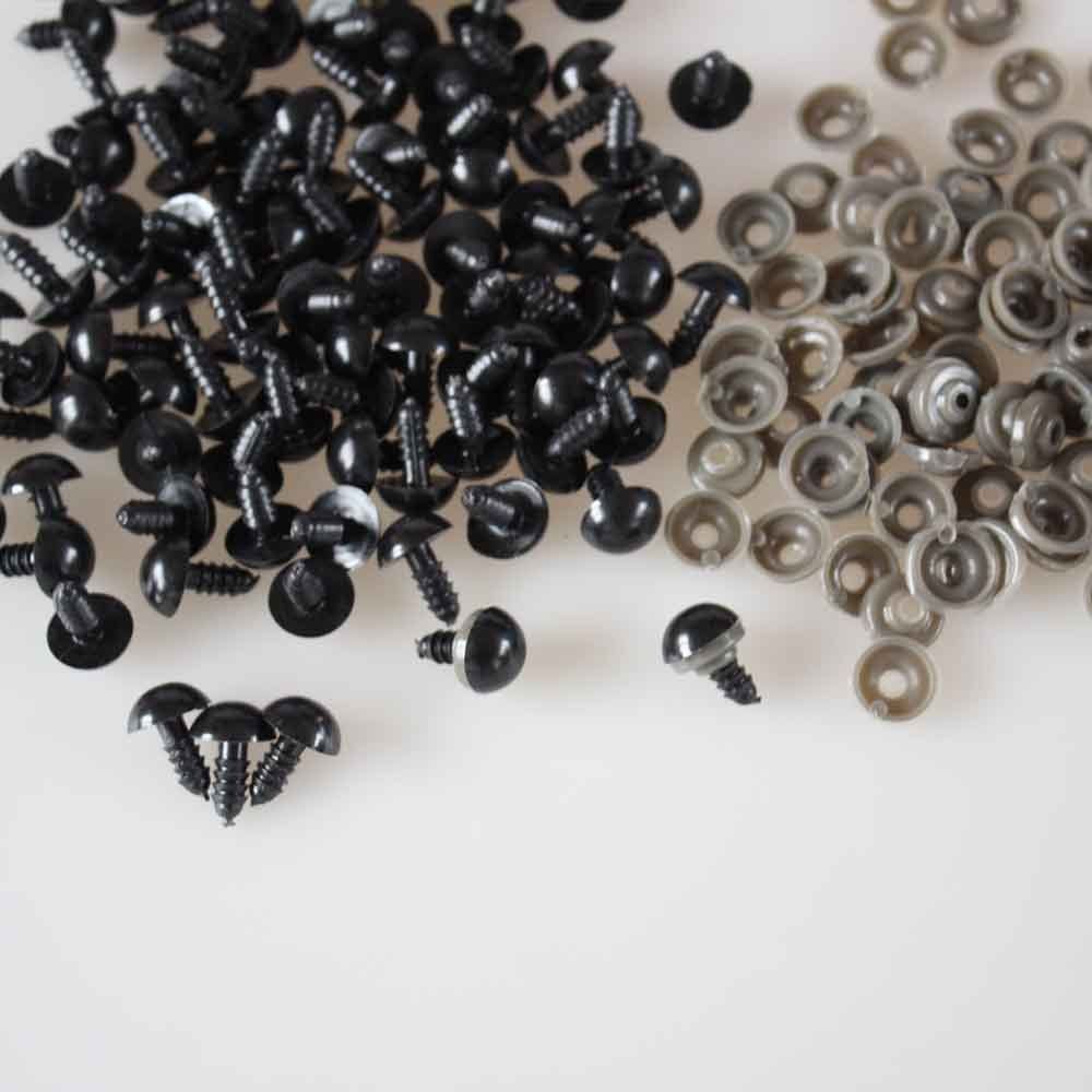 Turvasilmad 8 mm mustad tagusega 1 paar