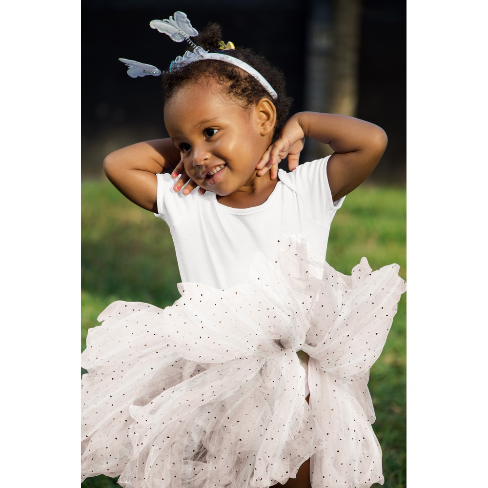 Pehme tüll Royal südametega pink