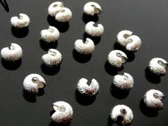 Pärlipiduri katted, hõbetatud, 5x4 mm