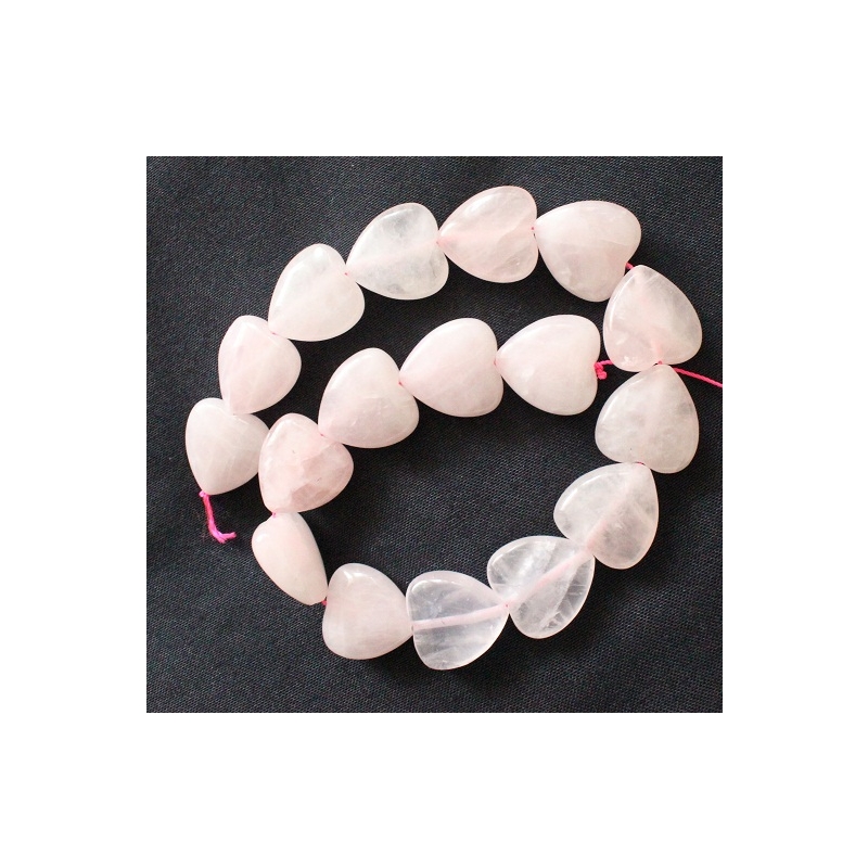 Roosa kvarts, süda 24mm 1 tk.