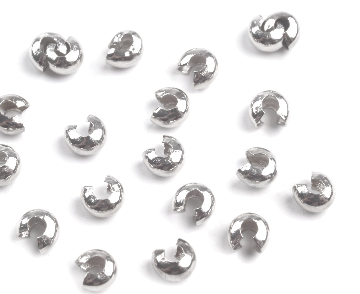 Pärlipiduri katted hõbedased 3 mm 