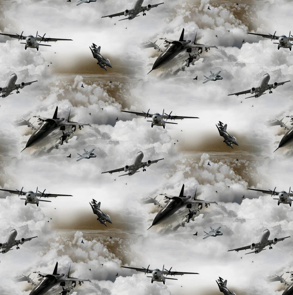 Trikotaaž Sky is the limit, digital print