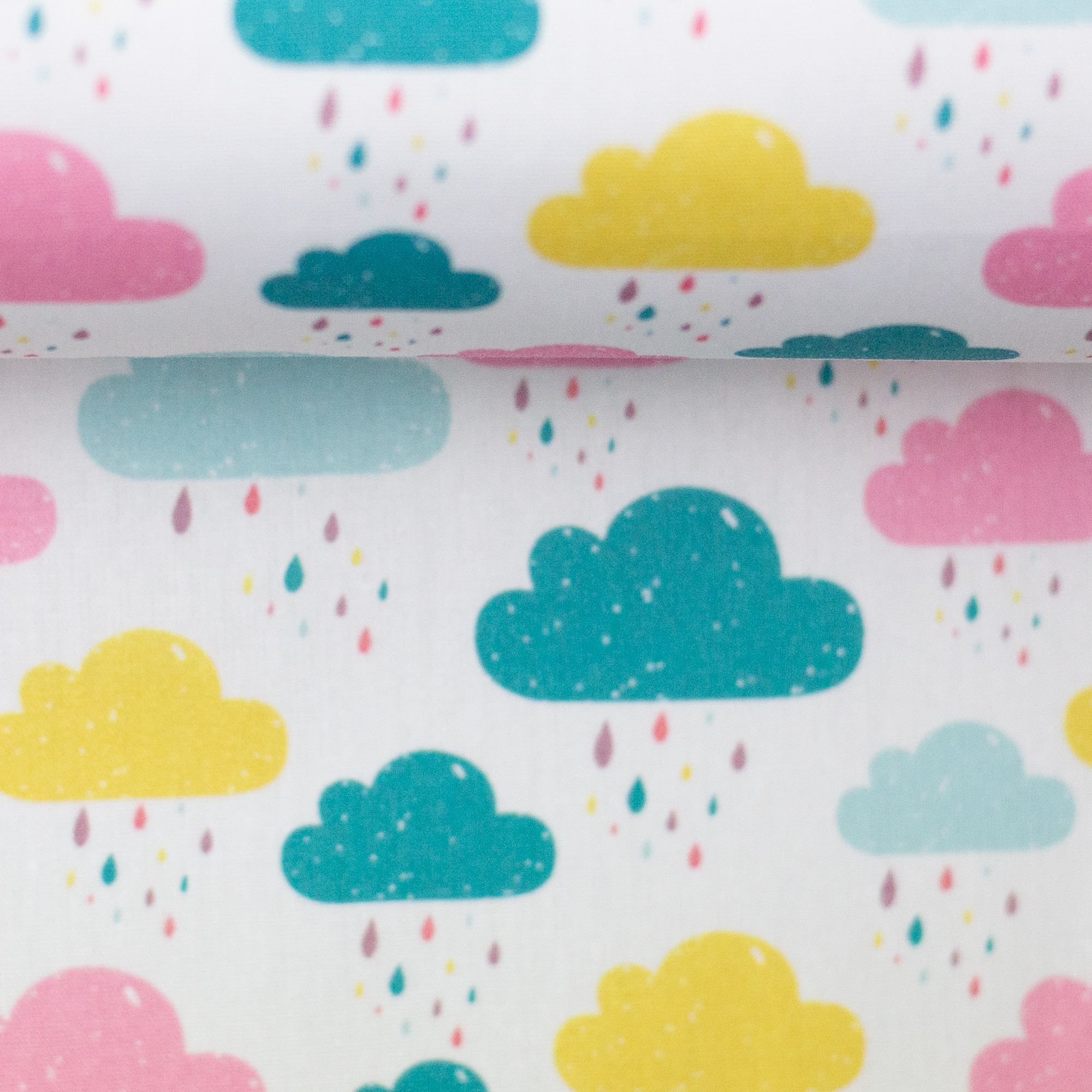 Puuvillane kangas Pilved valgel