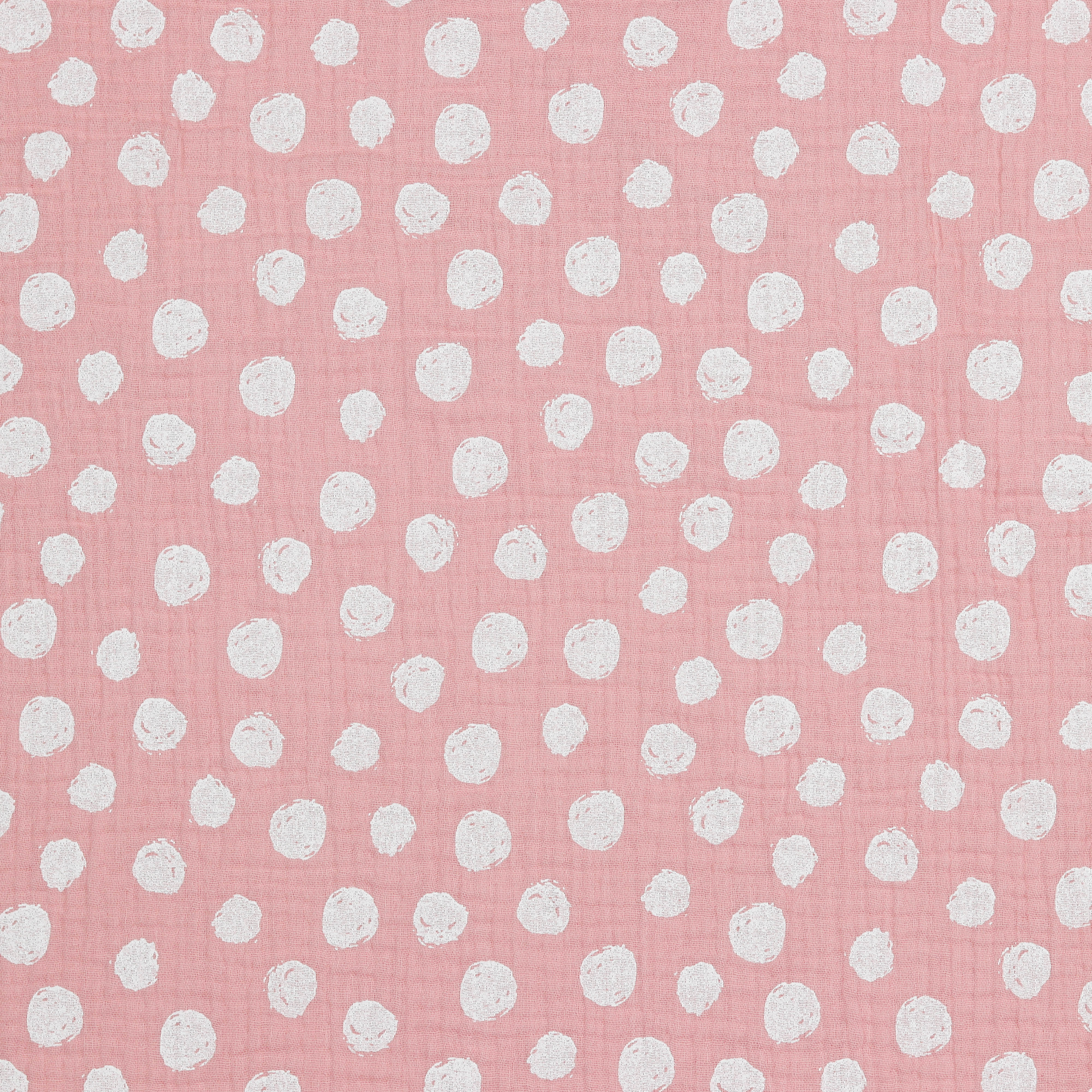 GOTS 2x Musliin dot rose