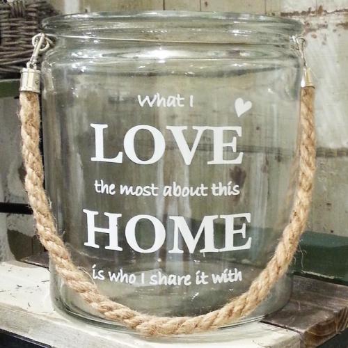 Klaasist purk Love Home