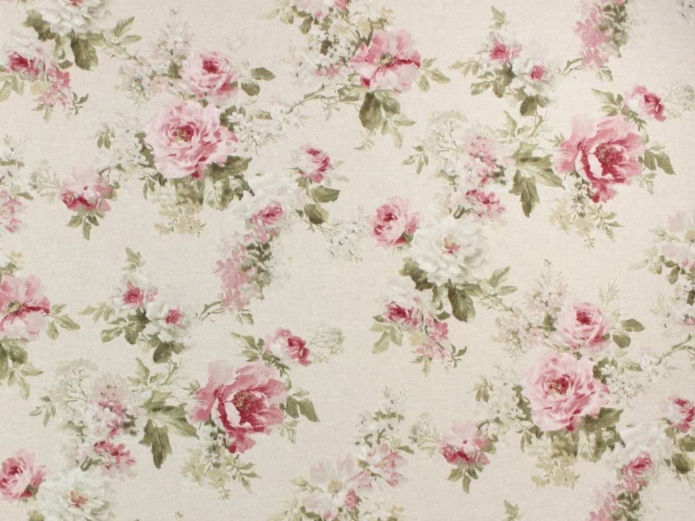 Linenlook dekoratiivkangas Roses land