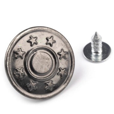 Nööp teksariidele antiik nikkel