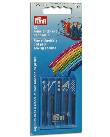 PRYM Nõelte kompl. Tikkimiseks ja pärlite õmblemiseks 25 tk
