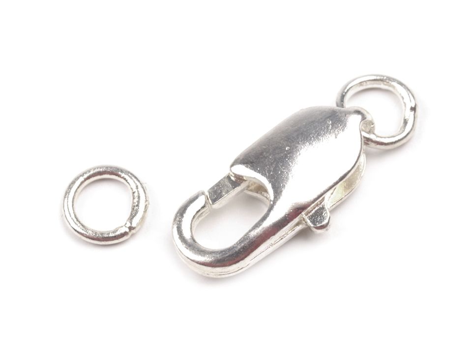 Ovaalne karabiinhaak hõbedane 2 tk.