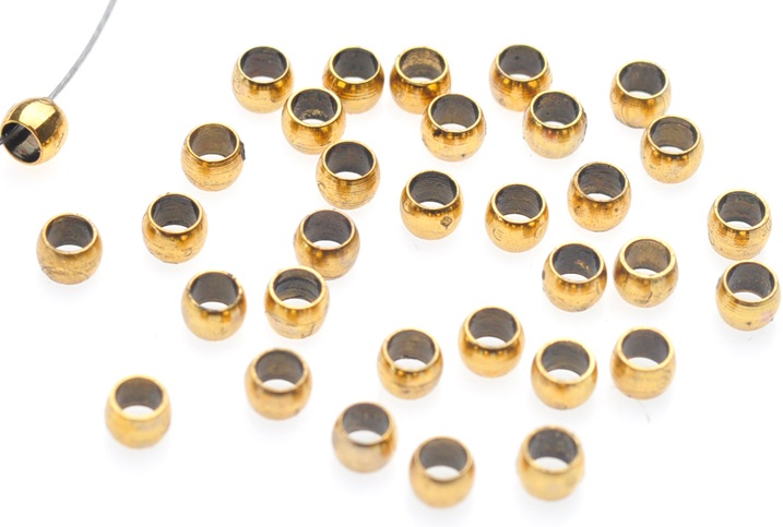 Pärlipidur antiikkuldne ,2x1,5 mm