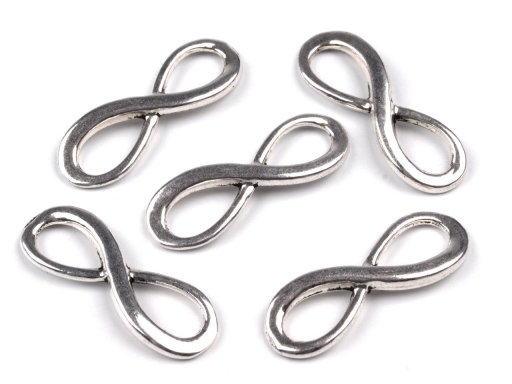 Metallist vahelüli Infinity, hõbedane, 10 tk.