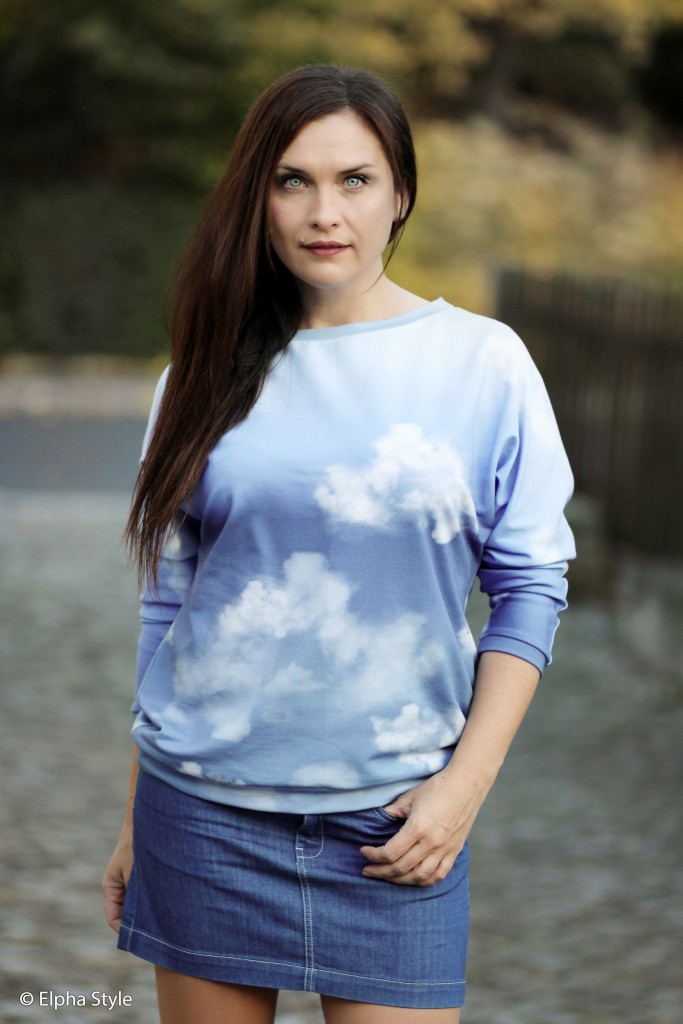 Modaaldressikangas Cloudy Sky blue/blue