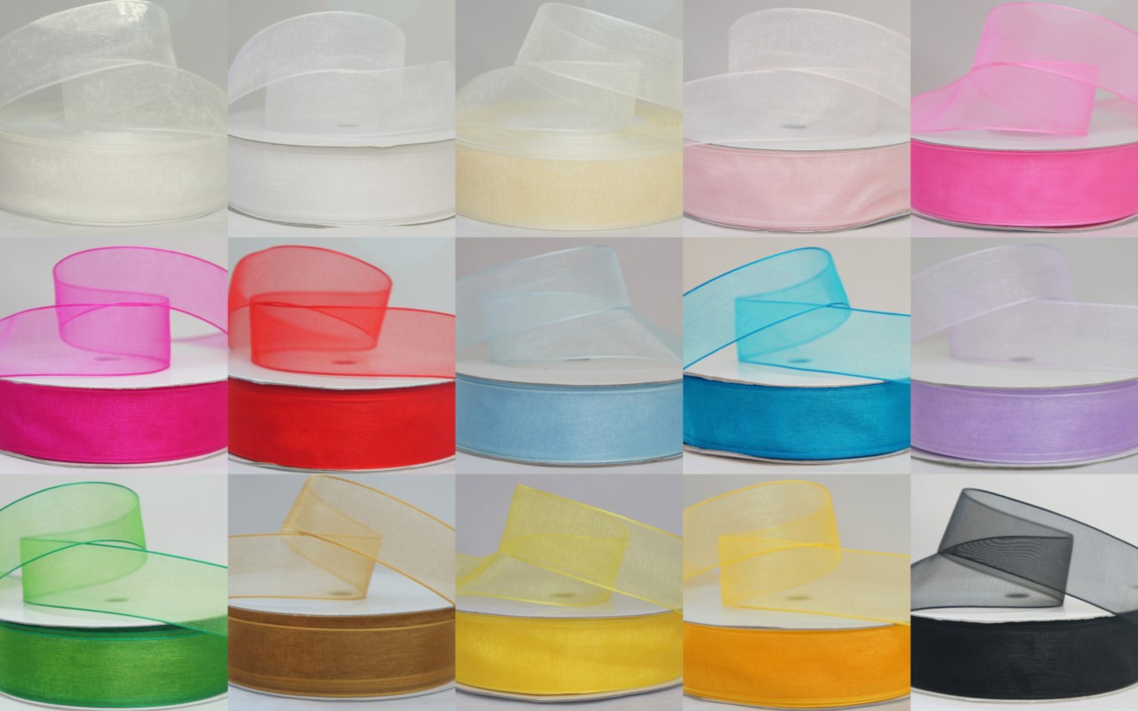 Organzapael 25 mm erinevad värvid