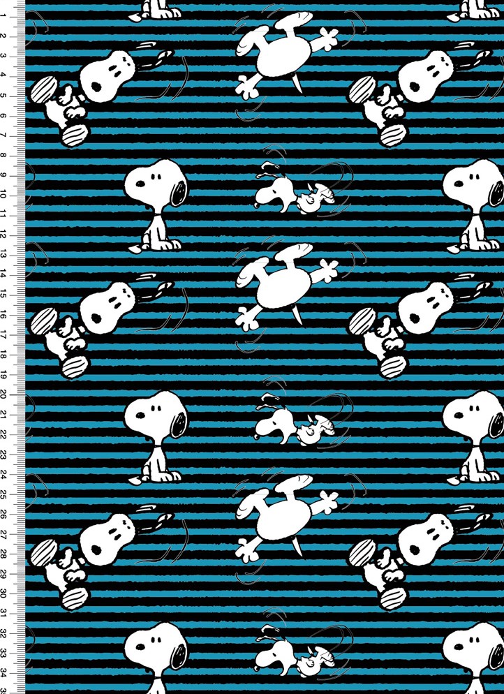 Orgaaniline trikotaaž Snoopy triipudel