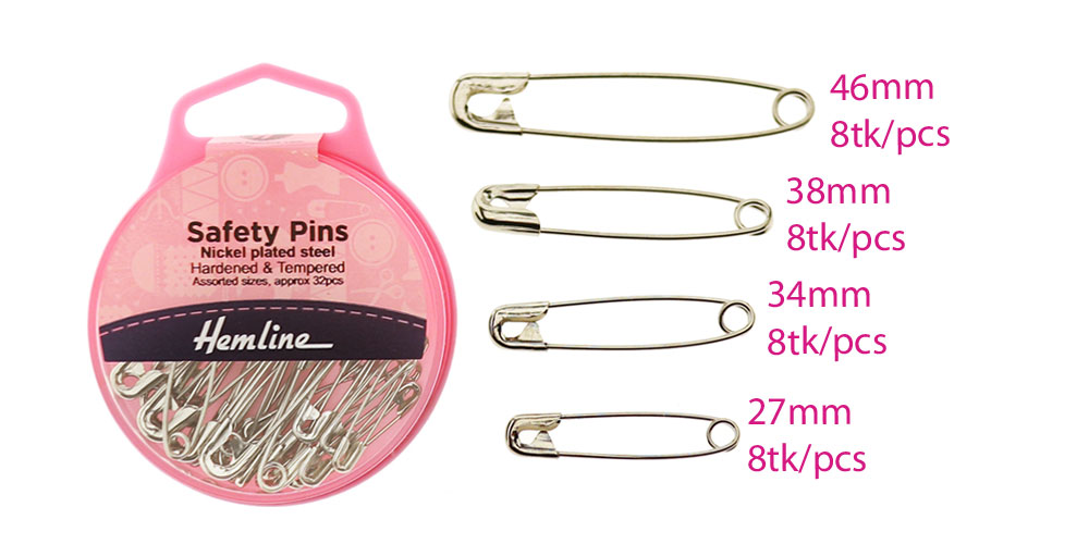 Hemline haaknõelad, 32 tk