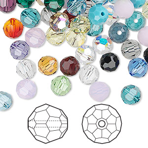 Swarovski ümar lihvitud 8 mm, 5 tk.