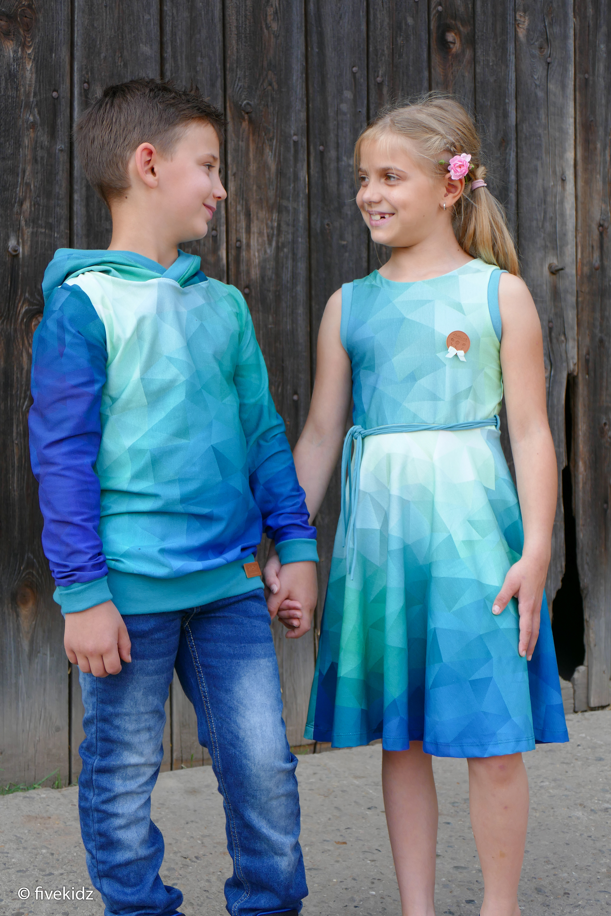 trikotaaž Gradient by Bienvenido Colorido navy/petrol/mint, digiprint