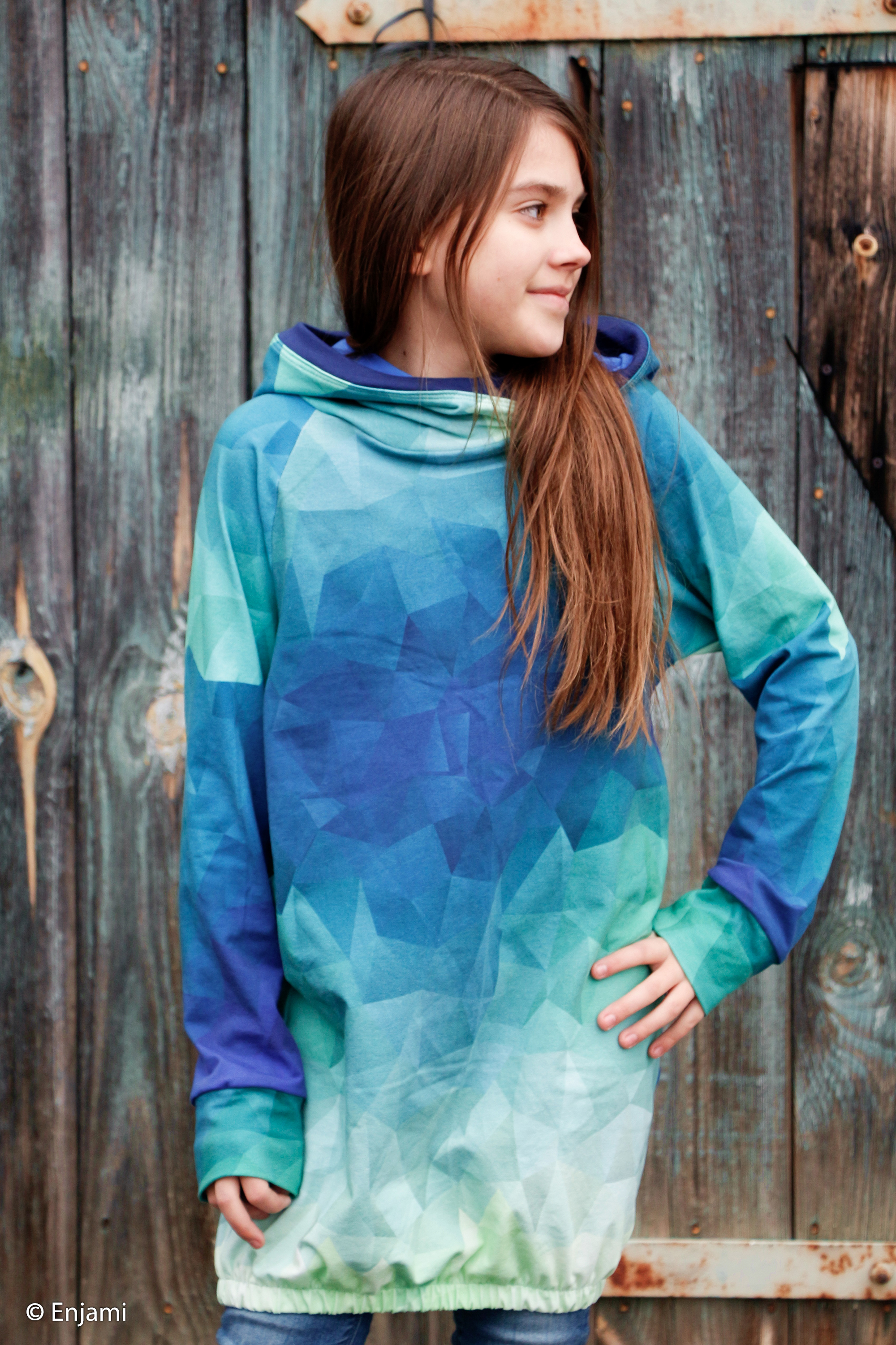 trikotaaž Gradient by Bienvenido Colorido navy/petrol/mint, digiprint