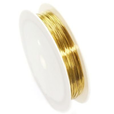 Vasktraat kuldne 0.6 mm 7 m