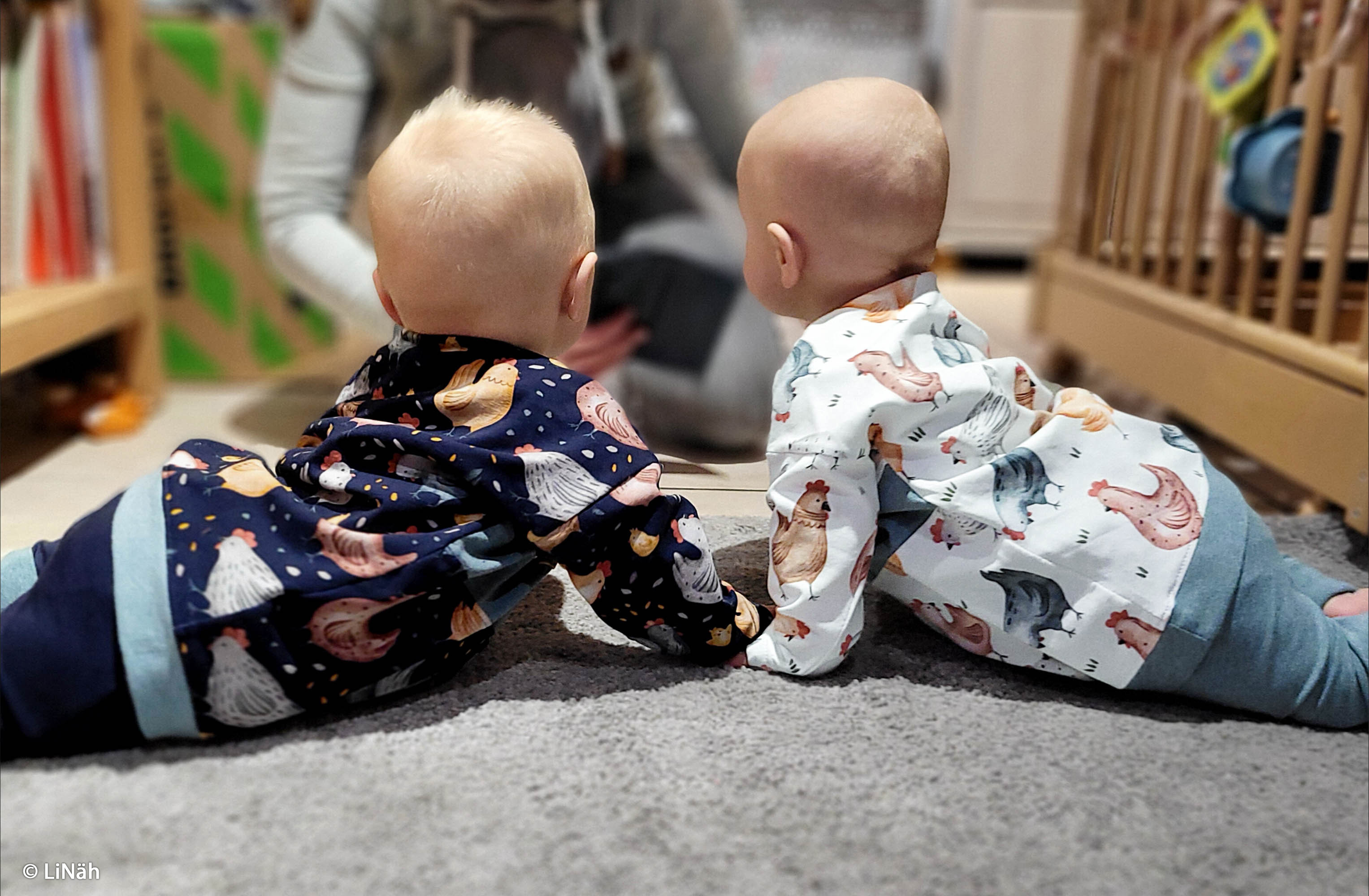 Trikotaaž Chicken dark blue