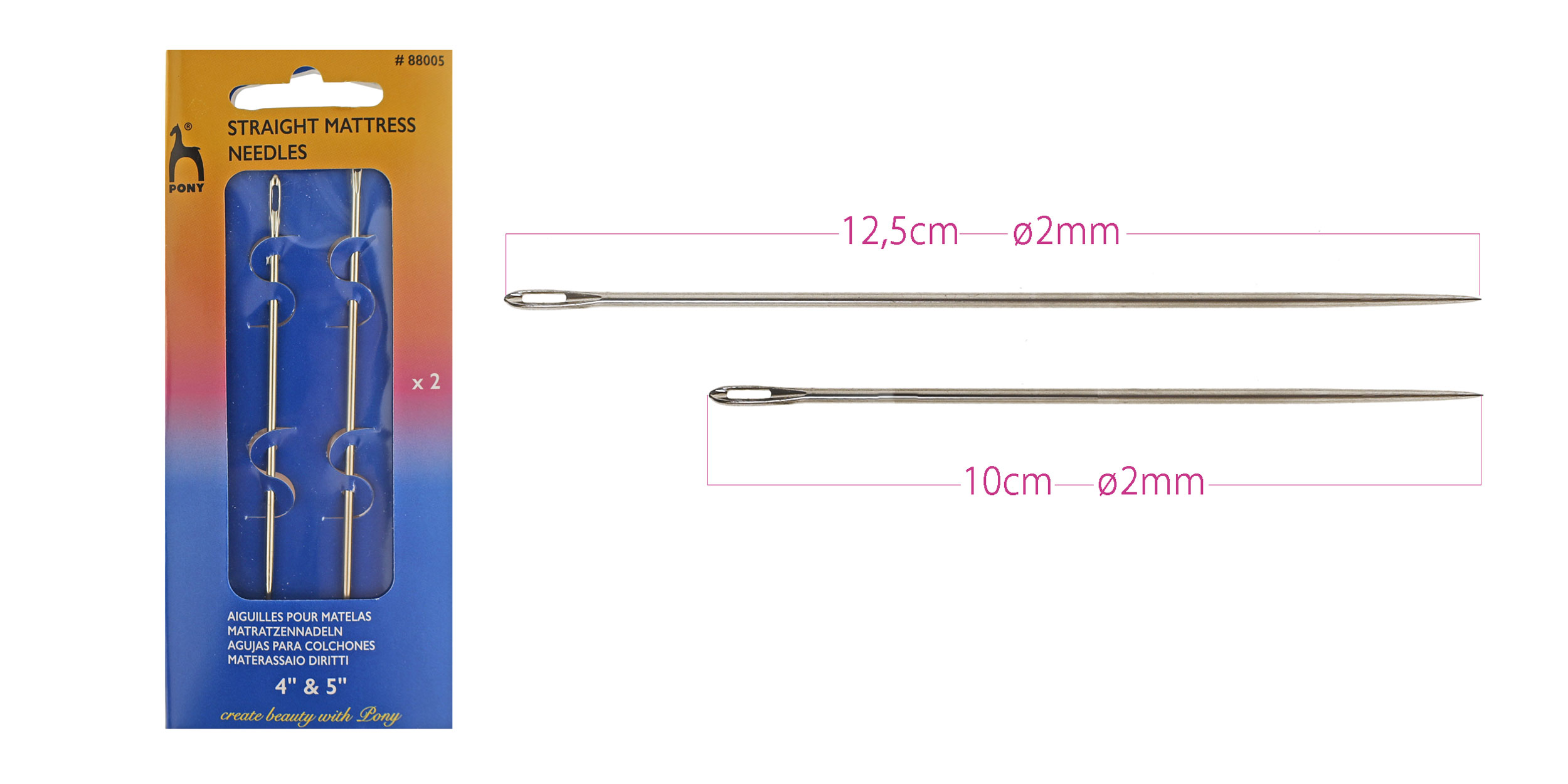 Madratsinõelad Pony, 10cm, 12,5cm