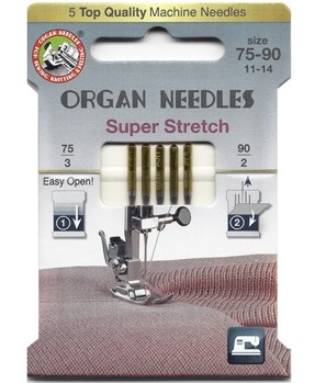 Organ masinanõel Super Stretch HAx1SP nr.75-90