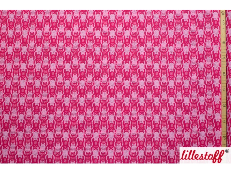 Biopuuvillane trikotaaž Kassikesed, fuksia