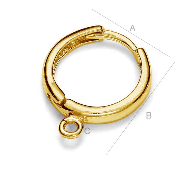 Kõrvarõngad ümmargused aasaga 24 K