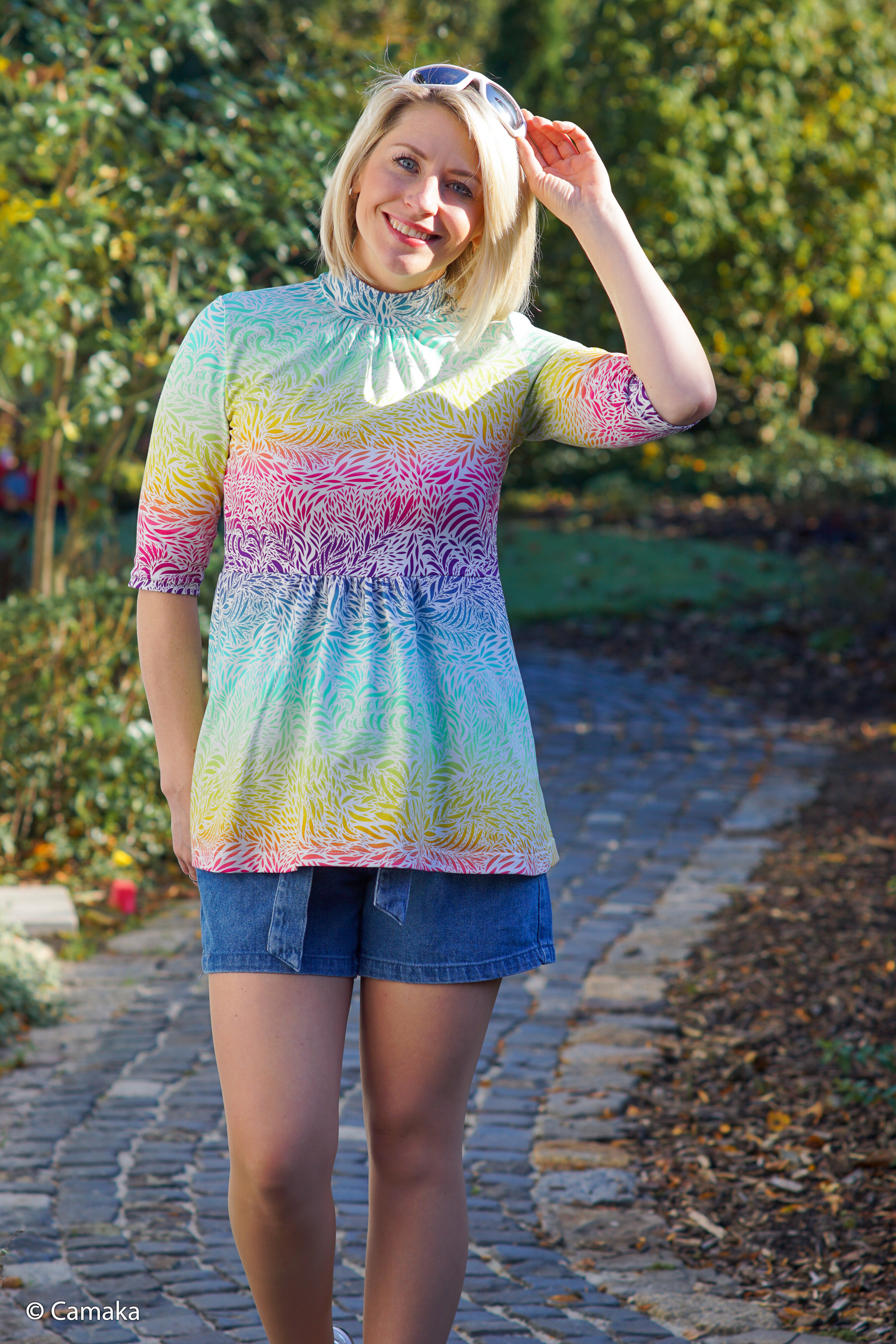 Trikotaaž Breeze by Bienvenido Colorido Leaves, digiprint