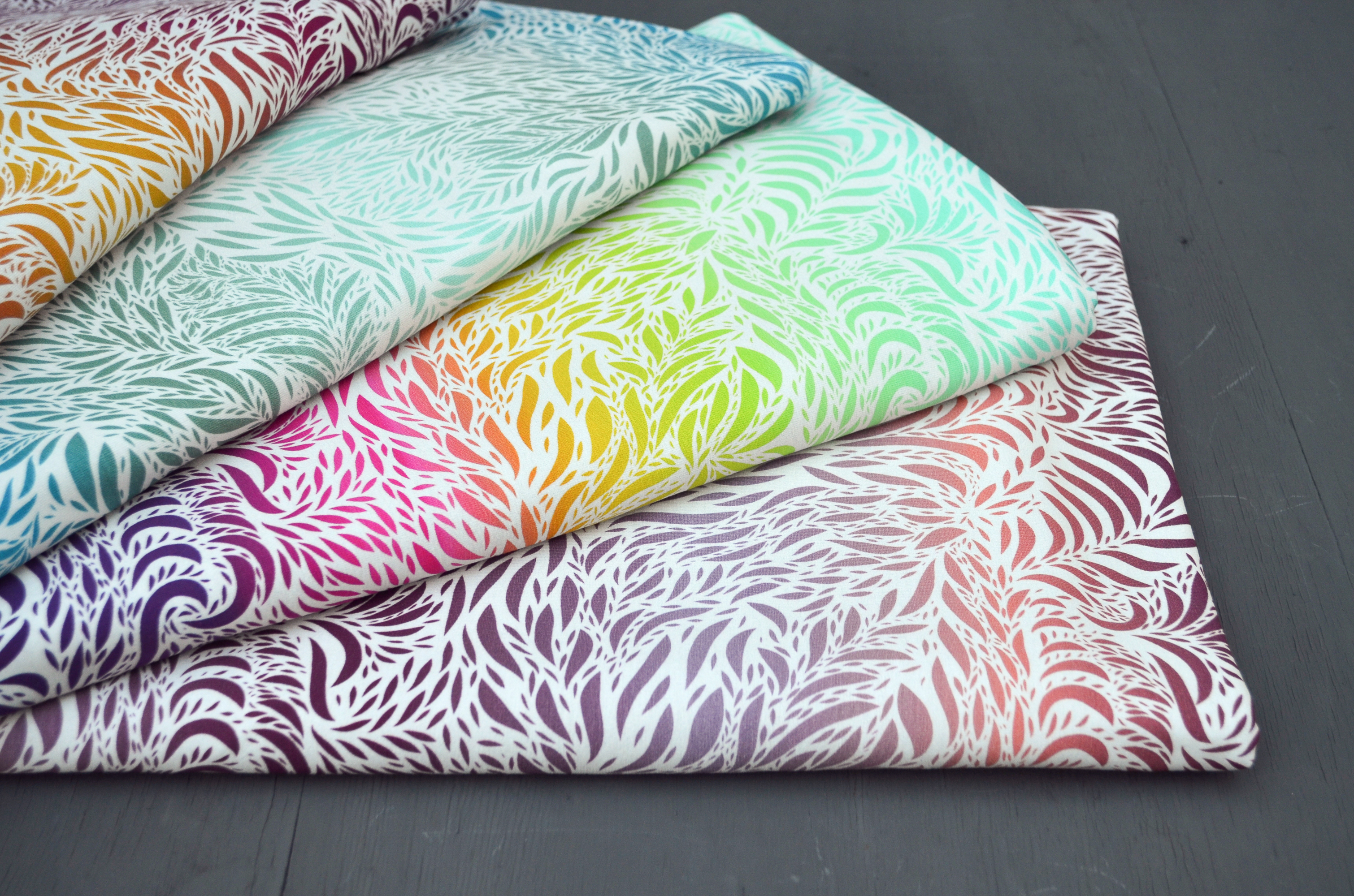 Trikotaaž Breeze by Bienvenido Colorido Leaves, digiprint