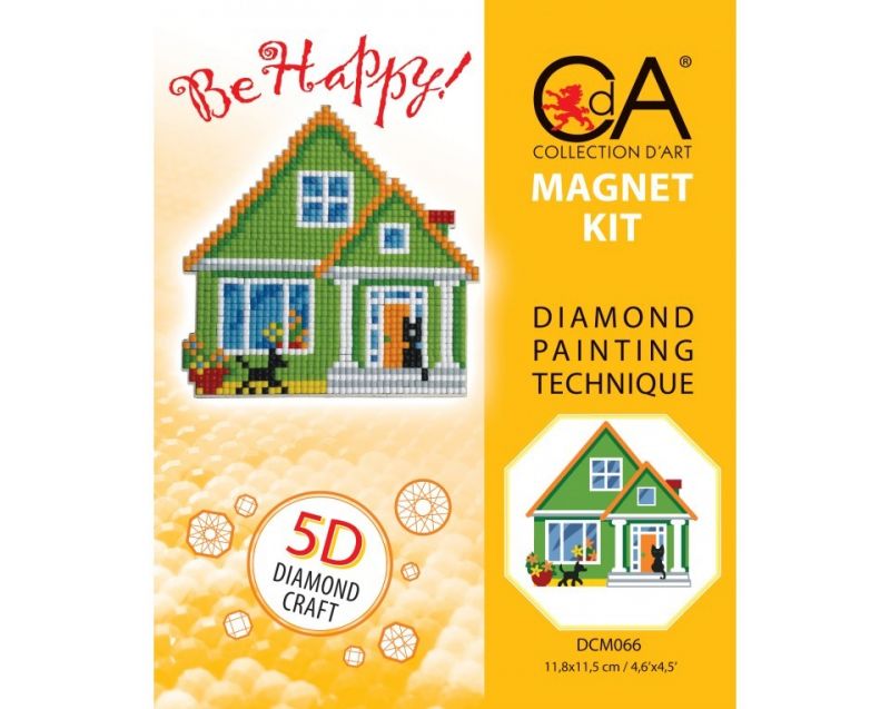 Teemant mosaiik magnet Roheline ne maja