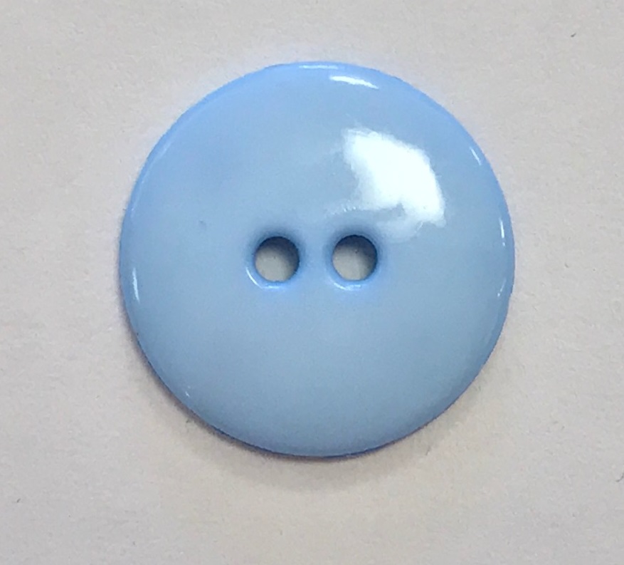 Nööp 2 auguga, helesinine