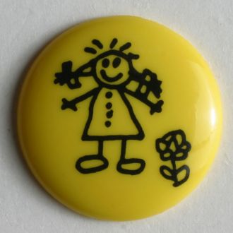 Nööp kannaga, tüdruk kollane