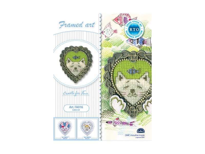 Tikkimispilt raamiga Kiisu 3,5x3,5 cm