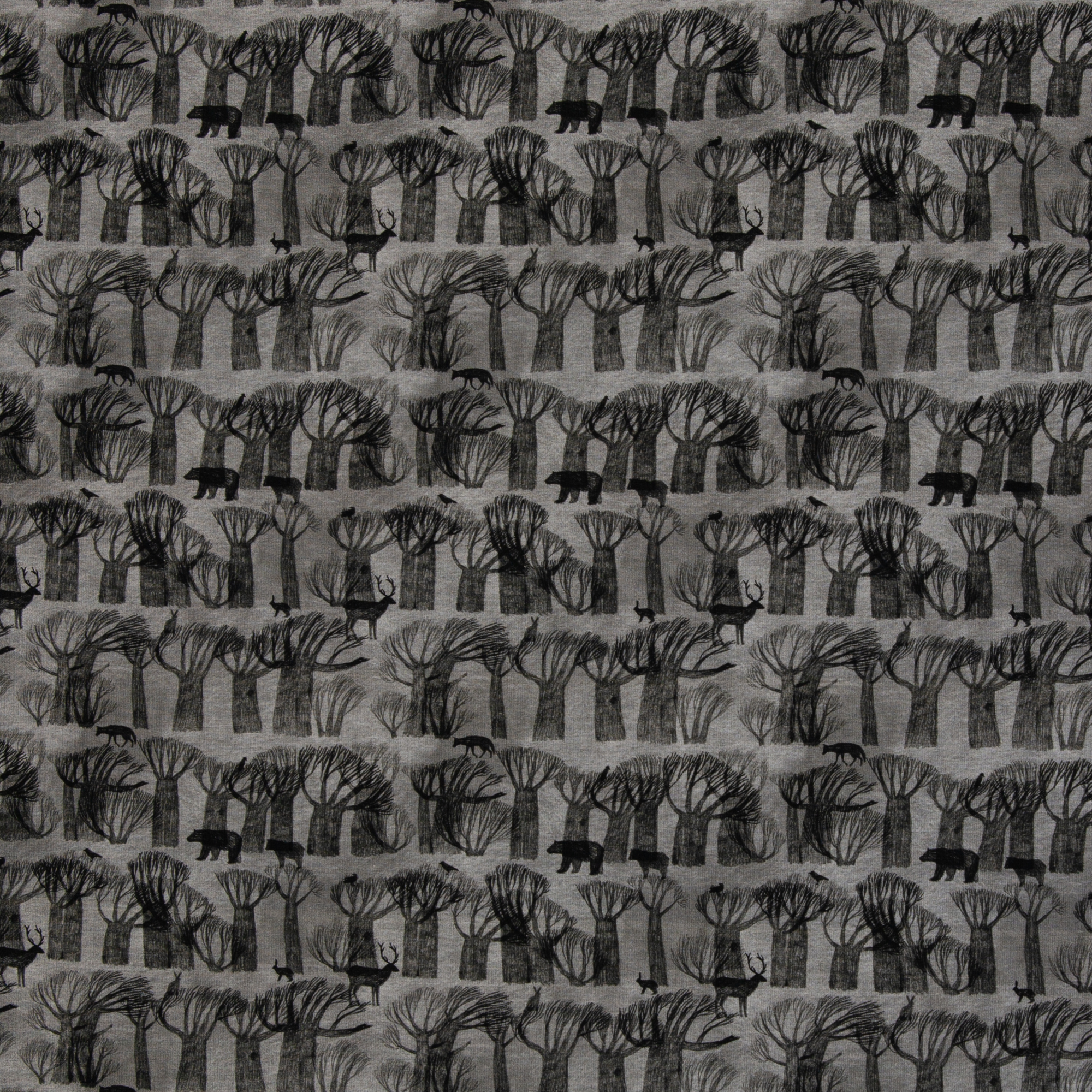 Trikotaaž Grey Forest, digiprint
