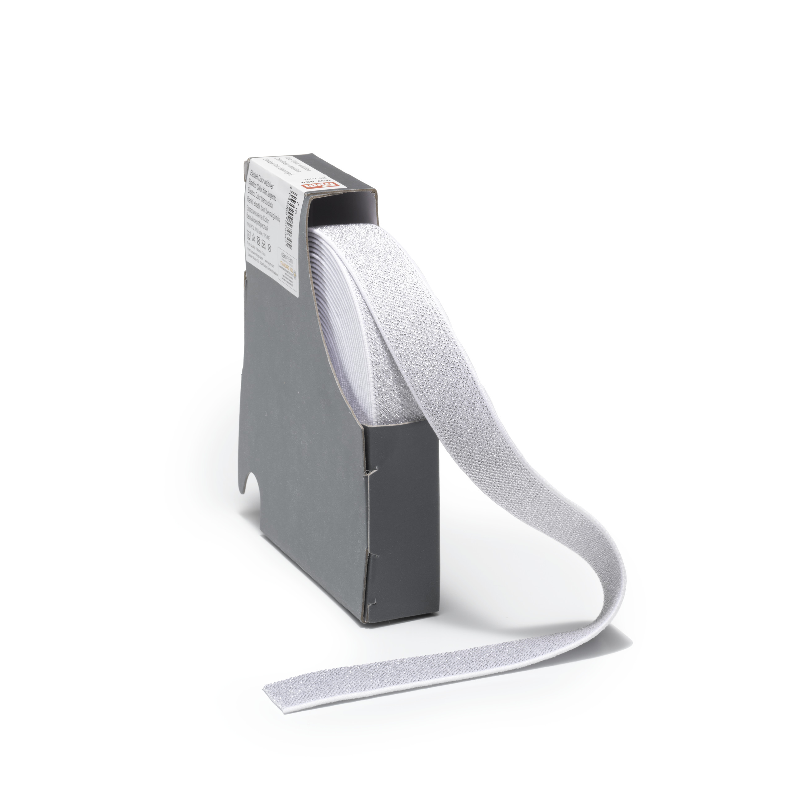 Kummipael valge hõbe 25 mm, 1 m