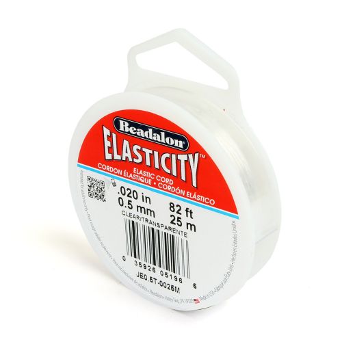 Beadalon Elasticity 0,5 mm, läbipaistev 25 m