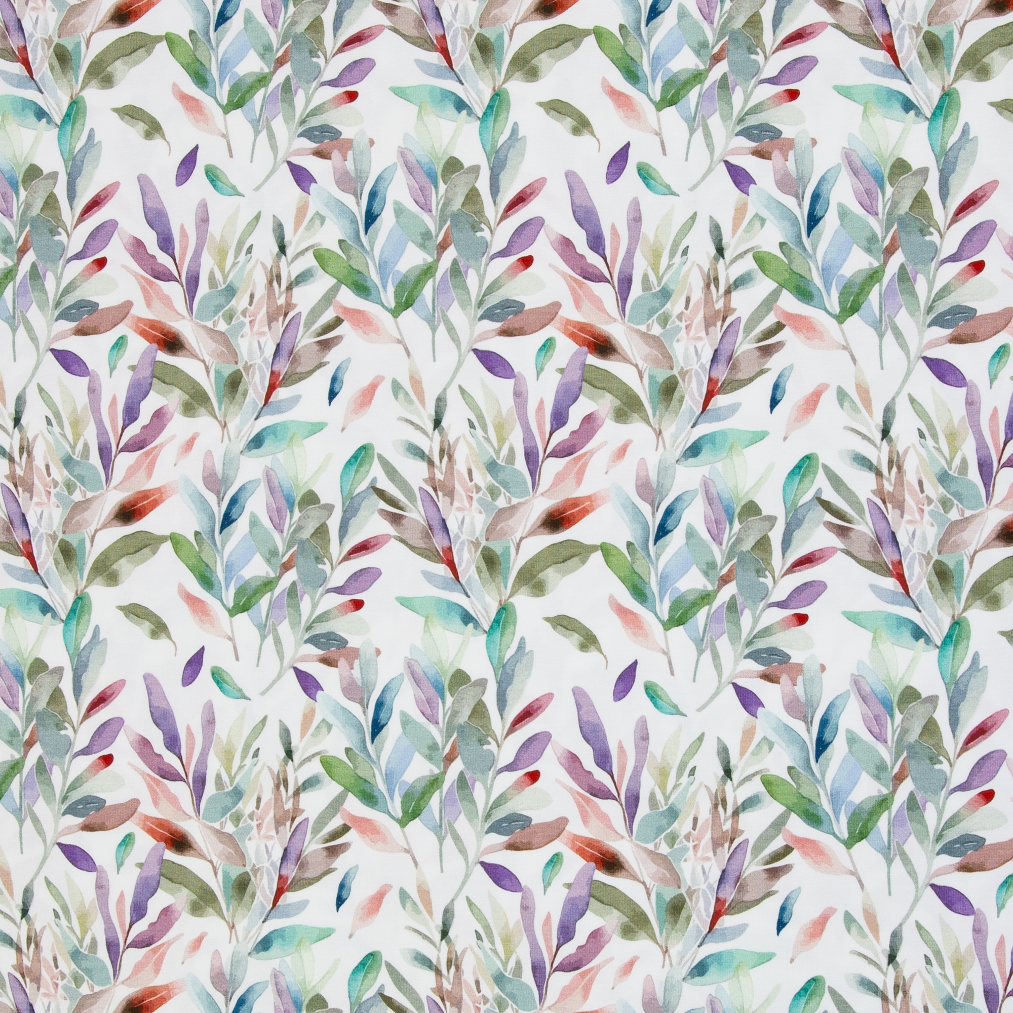 Trikotaažkangas lehed valgel, digital print