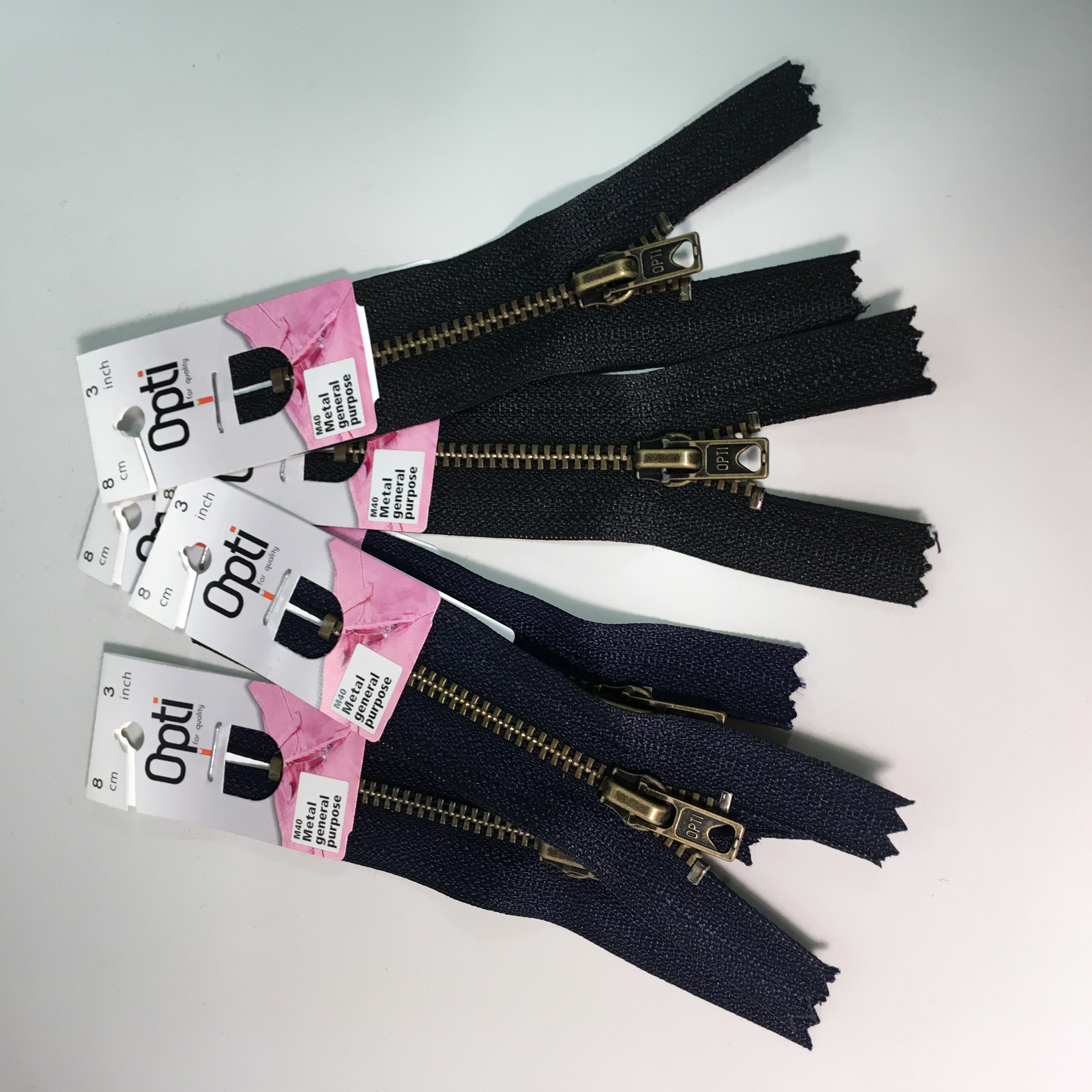 OPTI metall tõmblukk 4 mm (antique gold)