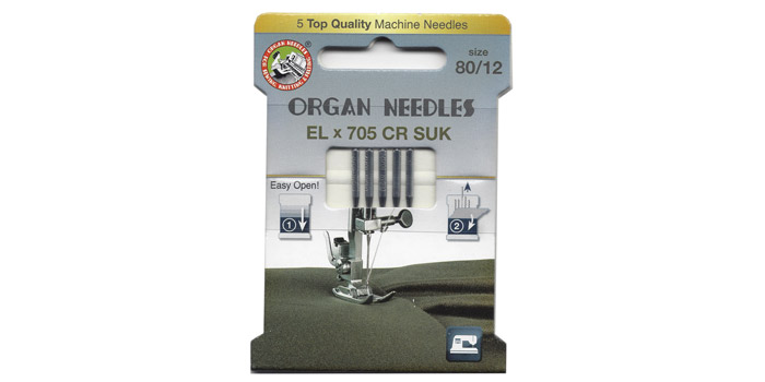 Organ kroomnõelad kattemasinale ELx705 CR SUK nr.80