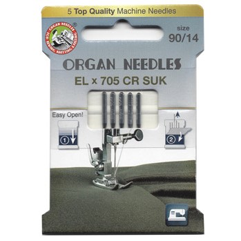 Organ kroomnõelad kattemasinale ELx705 CR SUK nr.90
