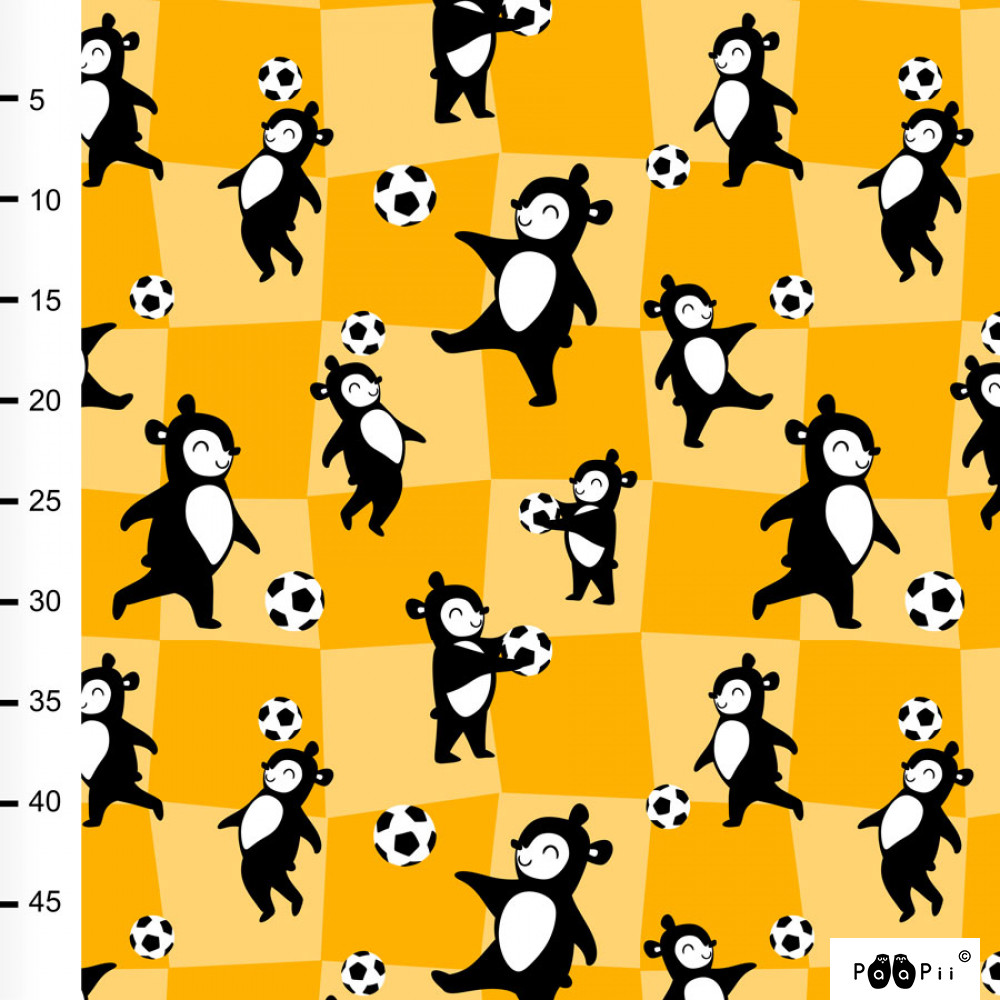 Orgaaniline trikotaaž Pallimäng kollane