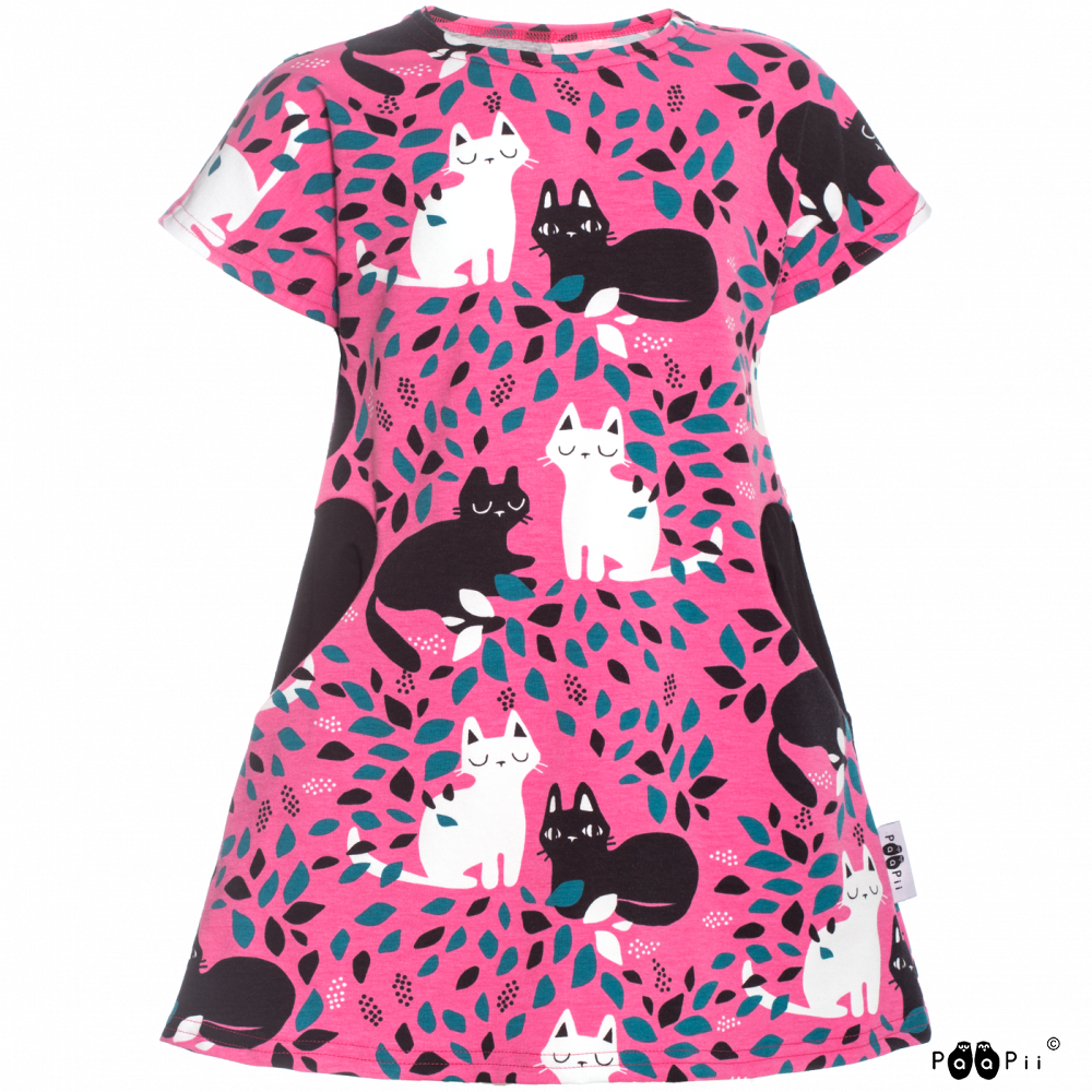 Orgaaniline trikotaaž Piilo fuksia-petrool