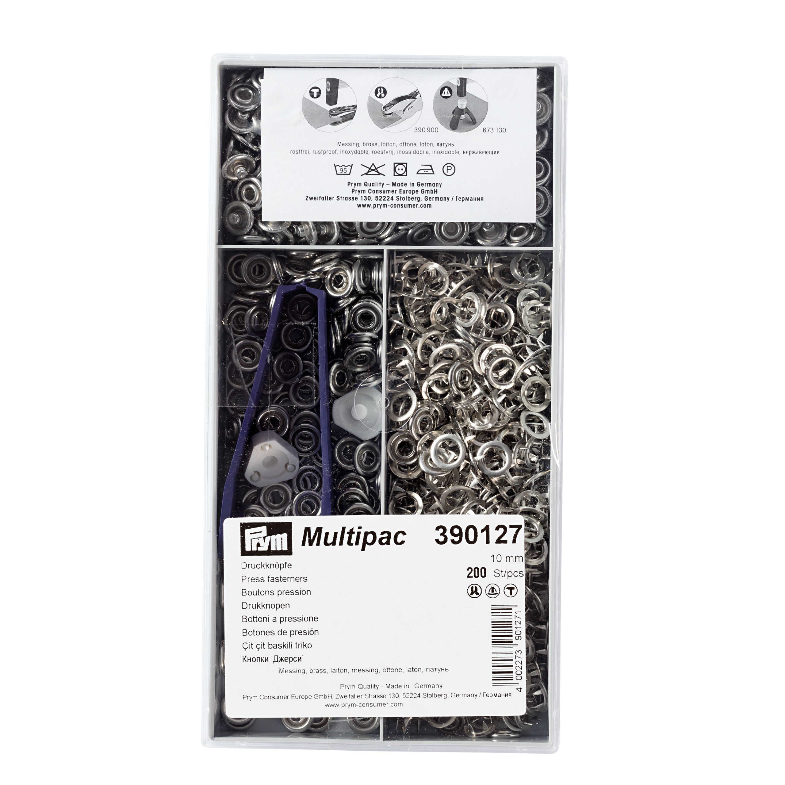 PRYM "Jersey" rõngastrukid, nikkel 200 tk.