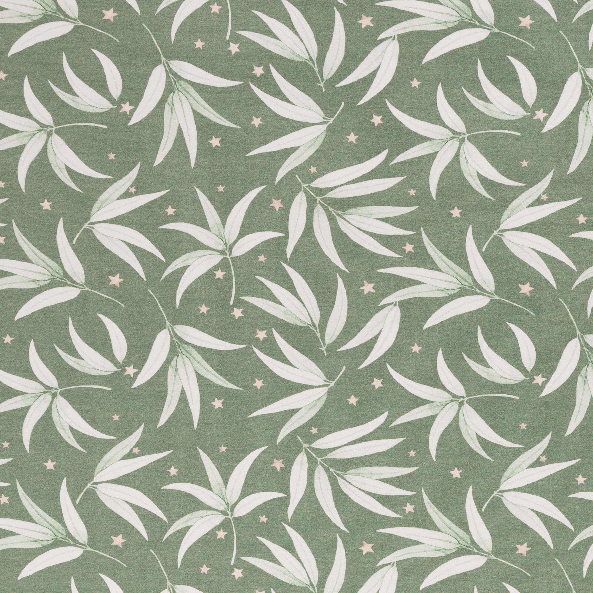 Trikotaaž Bamboo leaves green