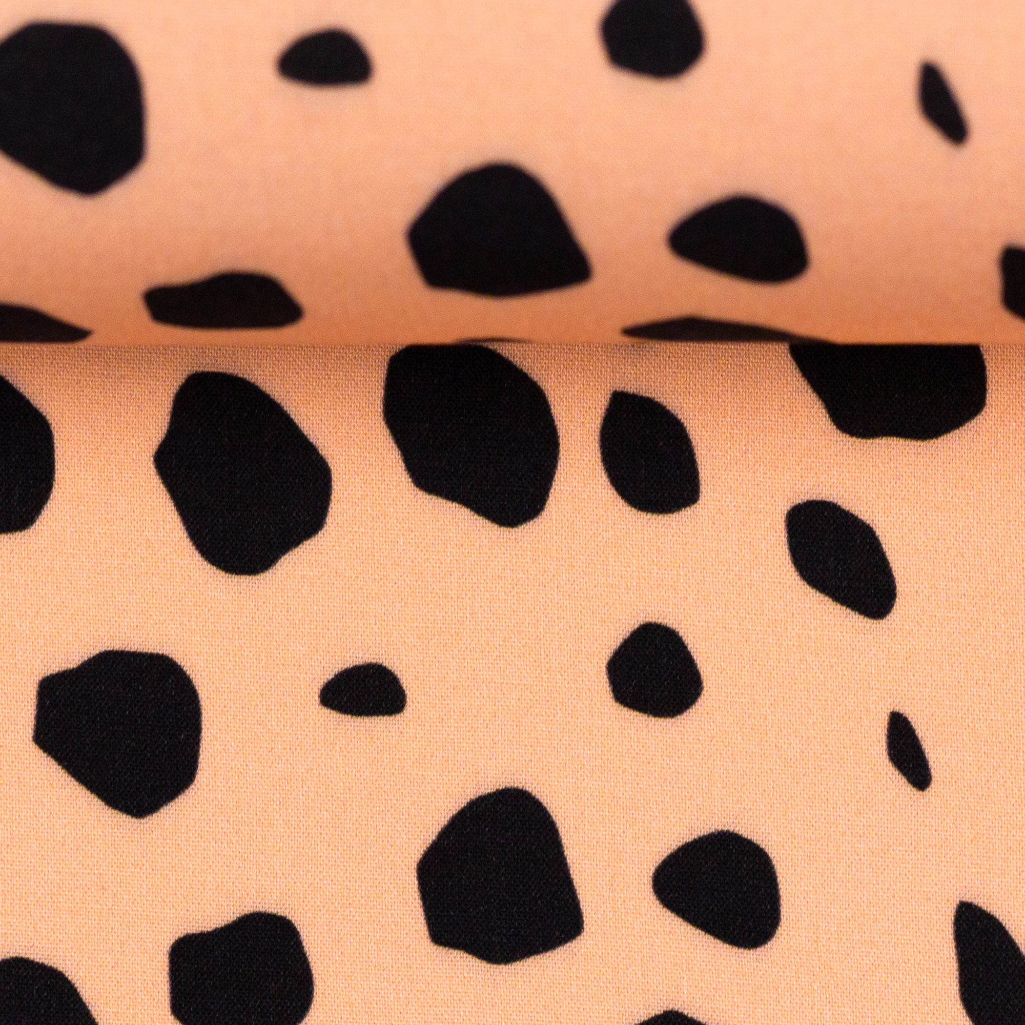 Viskoos Leoprint, apricot