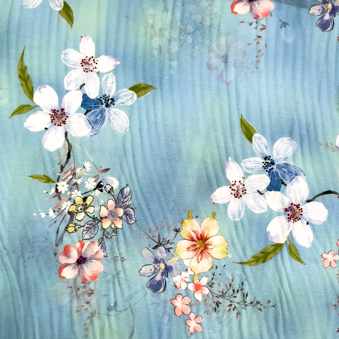 Viskoos Louise, digiprint