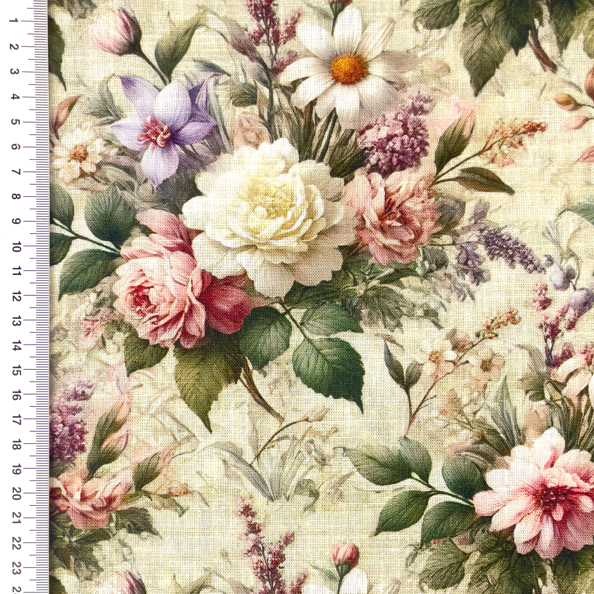 Viskoos/lina segukangas Delphine, digiprint