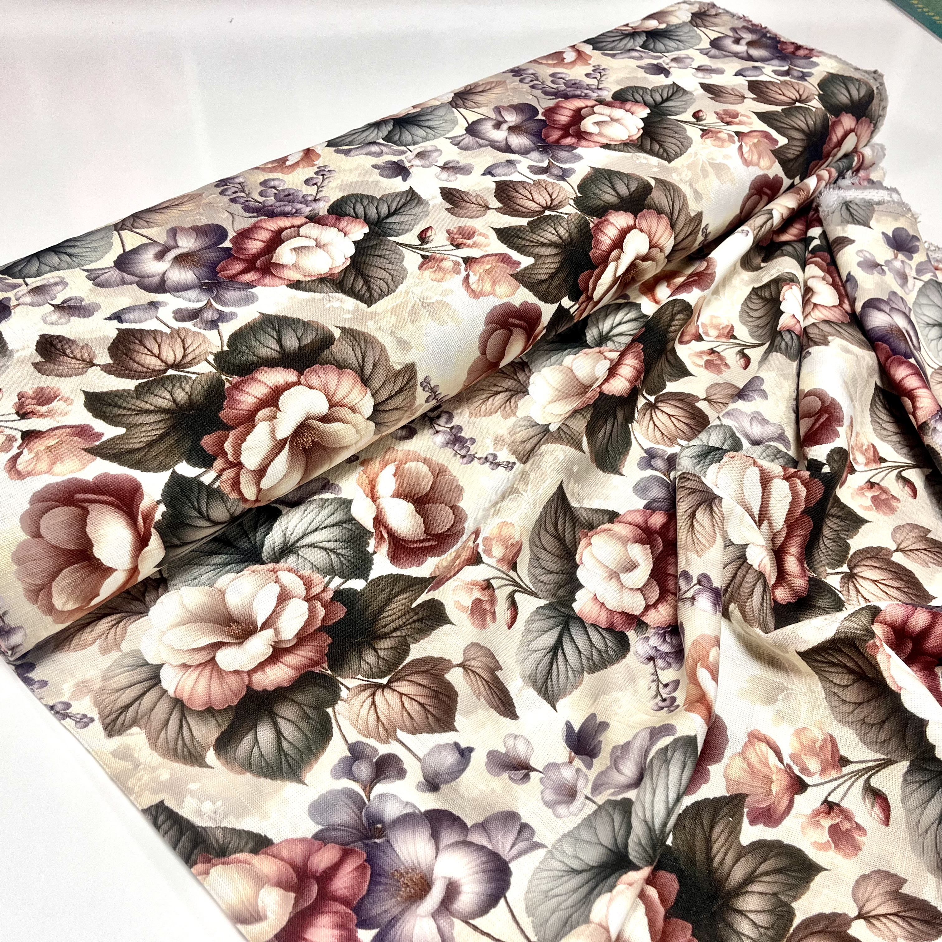 Viskoos/lina segukangas Casia, digiprint